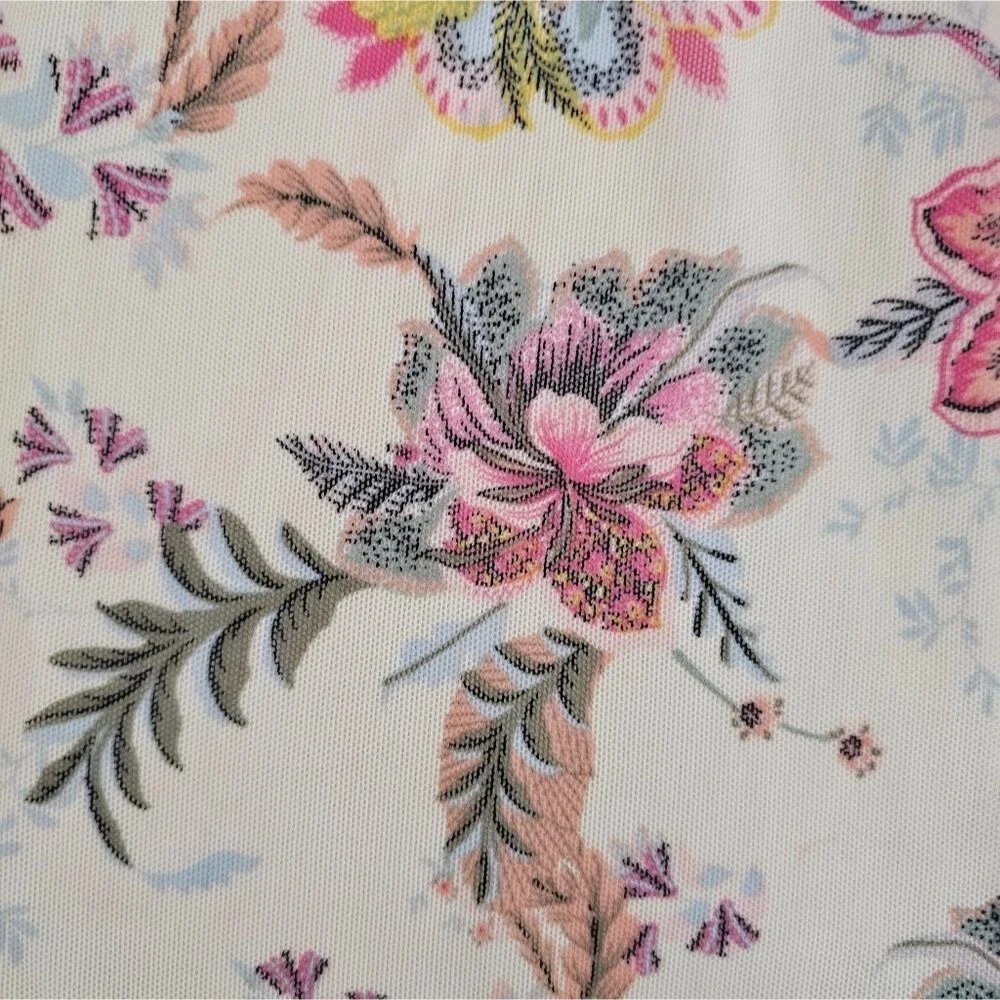 Lane Bryant Floral Blouse Women’s 18/20 Buttercream Yellow Romantic Top